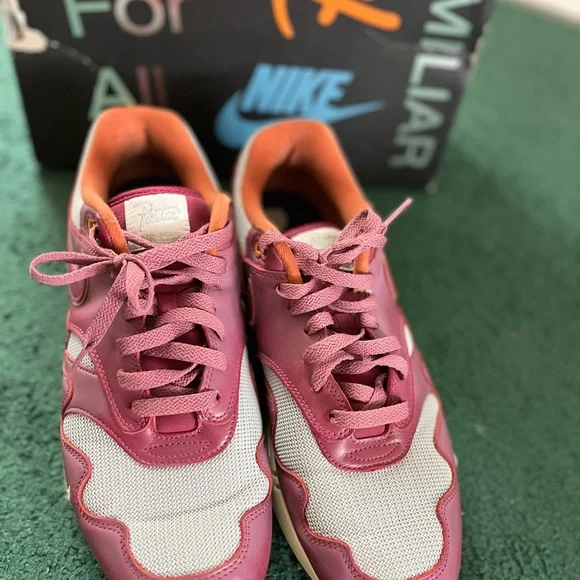 Nike Air Max 1 x Patta “Rush Maroon” – Size 11 - Picture 4 of 7